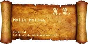 Malle Melina névjegykártya
